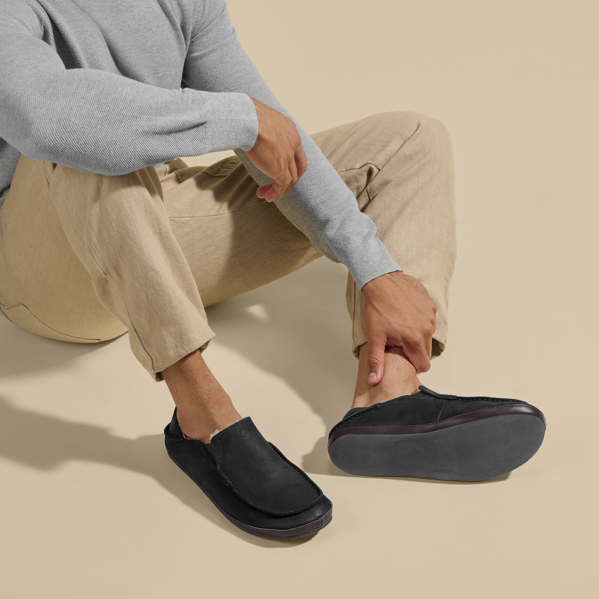 Moloa Slipper  -  Black / Dk Java
